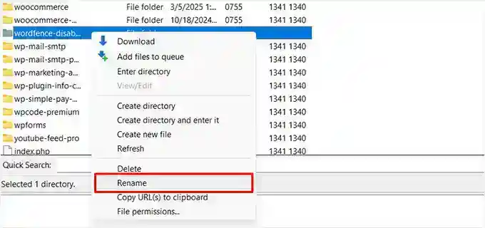 Rename the security plugin folder 重命名安全插件文件夹