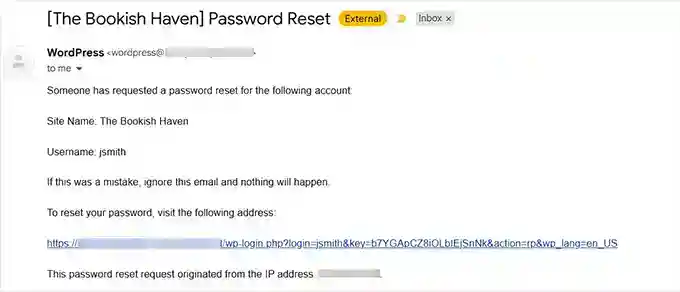 Reset password via email 通过电子邮件重置密码
