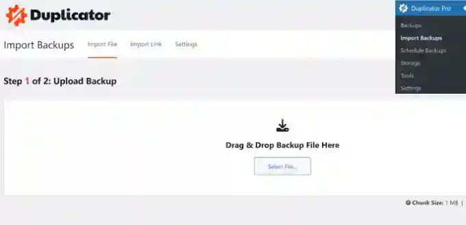 Import backup files duplicator 导入备份文件复制器