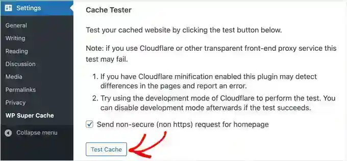 WP Super Cache - Cache Tester WP Super Cache - 缓存测试器